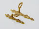 Gold Decorative Ring Pulls 85mm Length Zinc Alloy Cabinet Door Handles Light Brass Royal Furniture Fittings