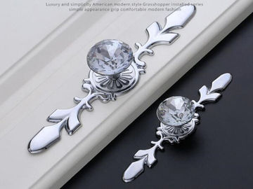 120mm White Crystal Drawer Handles And Knobs Decorative Arcylic Wine Cabinet Pulls Furniture Hardware Fittings