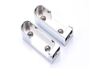 Chrome Furniture Hardware Accessories  / Side Mounting Rail Closet Tube Support Zinc Wardrobe PIpe Holer