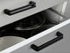 Matter Black Kitchen Cabinet Handles  American Hollow Design Zinc Drawer pulls 160mm  Chrome Drawer Pulls