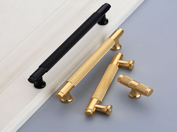 North Europe Design Knurled drawer knob and handles Factory Price Top quality plated Gold Cabinet Handle