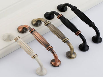 Anti Copper Arched kitchen cabinet Handles And Knobs Roma Design Zinc Furniture Fittings Accessories