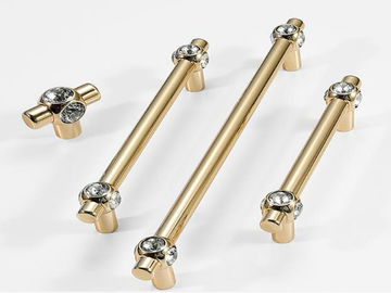 Luxury diamond  Drawer Handles And Knobs 96mm Chrome Dresser Pulls acrylic Bathroom cabinet handle