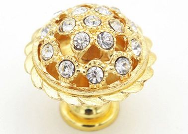 Luxury Hollow Design Cabinet Drawer Handles Arcylic Stones Furniture Gold Crystal Dresser knobs