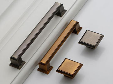 Brushed Brass 192mm Kitchen Cabinet Handles , Modern Bathroom Drawer Pulls Arched Golden handle