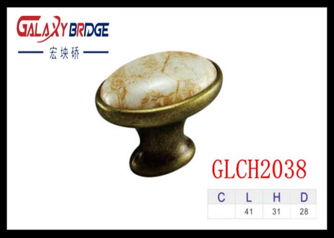 Microwave Bottom Ceramic Handles And Knobs , Crack Marble Porcelain Closet Door Knobs